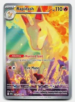 RAPIDASH DESTINED RIVALS 189/182 NM ILLUSTRATION RARE POKEMON - Image 2