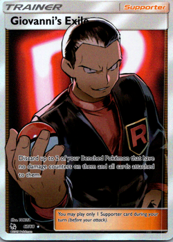 Giovanni's Exile Full Art 67/68 Ultra Rare Hidden Fates Pokemon TCG Near Mint NM - Image 1