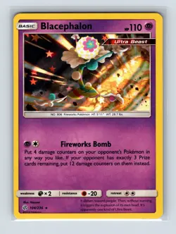 Blacephalon 104/236 Holo Rare Cosmic Eclipse Pokemon Holo Near Mint - Image 1