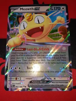 Pokemon TCG Perfect Order Meowth EX 062/088 Double Rare Holo NM Near Mint - Image 1