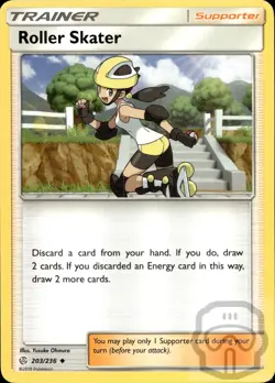 Roller Skater 203/236 UC Cosmic Eclipse Pokemon NM/M - Image 3