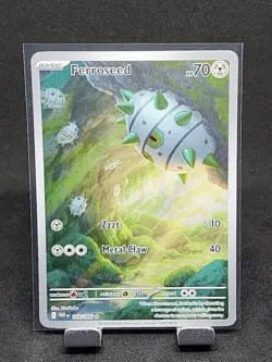 2025 Near Mint Pokemon Ferroseed 148/086 IR Sv: White Flare Illustration Rare - Image 1
