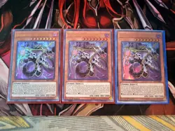 YUGIOH TCG 3X DOOMKING BALERDROCH SR07-EN001 ULTRA 1ST EDITION NM - Image 1