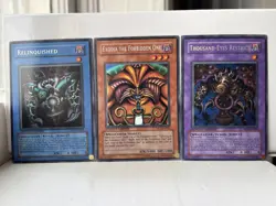 Yu-Gi-Oh MC1 Secret Rare Lot: Exodia, Relinquished, Thousand-Eyes Restrict, More - Image 1