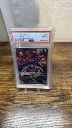 One Piece Crocodile OP04-058 Alt Art Leader Kingdoms of Conspiracies English - Image 1