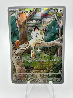 Pokemon Meowth 106/094 – Phantasmal Flames – English IR (Illustration Rare) ..II - Image 1