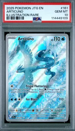 2025 POKEMON JTG EN-JOURNEY TOGETHER ILLUSTRATION RARE #161 ARTICUNO PSA 10 - Image 1