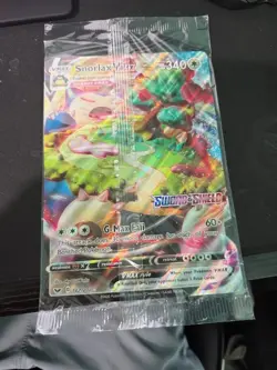 Never Opened Pokemon TCG Snorlax VMAX Sword & Shield Base Set 142/202 Jumbo - Image 1