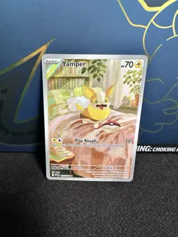 Pokemon TCG Yamper Illustration Rare Holo Me02 Phantasmal Flames 099/094 70 HP - Image 1