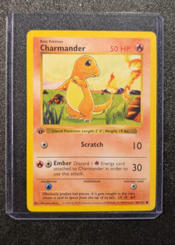 Base Set Charmander 67/102 [ Shadowless / 1st Edition ] Pokemon Card - Image 1