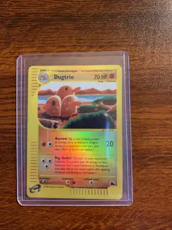 POKEMON DUGTRIO REVERSE HOLO FOIL 52/144 SKYRIDGE ENGLISH NM - RARE E READER - Image 1
