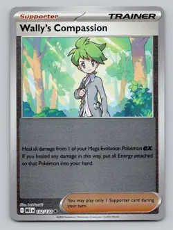 Reverse Holo Wally's Compassion 132/132 Uncommon Mega Evolution Pokemon - Image 1
