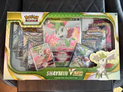 Pokemon TCG: Shaymin V Star Premium Collection Box New Factory Sealed 8 Boosters - Image 1