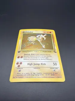 Hitmonlee - 1st Edition Holo - 7/62 Fossil Set - Pokemon TCG - 1999 - Image 5