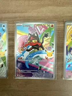Pokemon 30th Anniversary First Partner Promo Trio Set: Rowlett, Litten, Popplio - Image 4