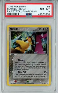 2006 POKEMON EX CRYSTAL GUARDIANS MAWILE #9 HOLO FOIL PSA 8 NM-MT #41361810 - Image 1