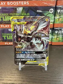 Pikachu & Zekrom GX SM168 Sm Sun & Moon Holo Pokemon TCG Damaged - Image 1