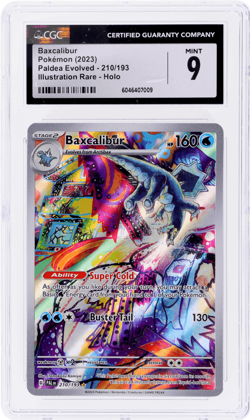 2023 Pokemon Scarlet and Violet Paldea Evolved Baxcalibur CGC 9 - Image 1