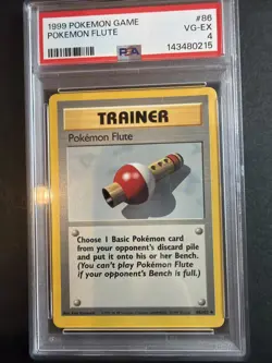 1999 Pokemon Game #86 Pokemon Flute Base Set VG-EX - Image 1
