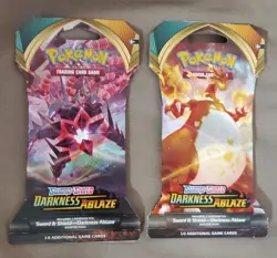 Two Darkness Ablaze Sleeved Booster Pack Pokemon TCG New & Sealed - Image 2