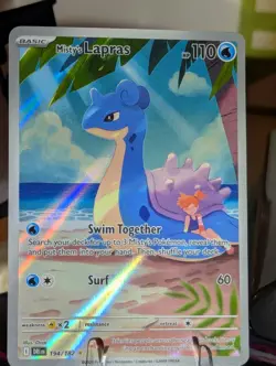 2025 POKEMON DESTINED RIVALS 194/182 MISTY'S LAPRAS ILLUSTRATION RARE - Image 1