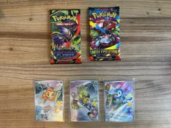 Pokemon TCG First Partner Illustration Gen 4 Sinnoh Starters And Booster Packs - Image 1