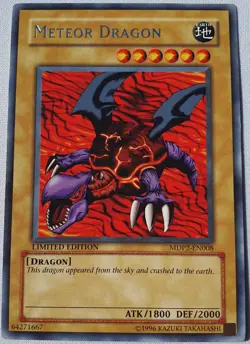 Yugioh 1x Meteor Dragon MDP2-EN008 Rare Limited Ed McDonald's Promo Near Mint - Image 2