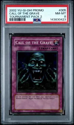 2002 Yu-Gi-Oh! Call Of The Grave Tournament Pack 2 TP2 Super Rare PSA 8 - Image 1