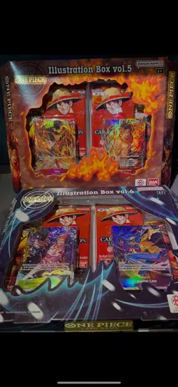 One Piece TCG Illustration Box Vol 5 and Vol 6 BUNDLE FACTORY SEALED free bonus! - Image 1