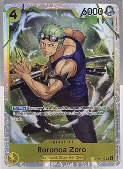 2026 One Piece Adventure On Kami's Island Roronoa Zoro OP15-113 SR NM English - Image 1