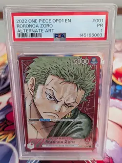 Romance Dawn Roronoa Zoro OP01-001 Alt Art Foil (PSA 1) POP 1 - Image 3