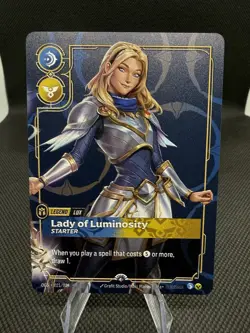 Riftbound METAL Card – Lux Lady Of Luminosity - Prize Wall Exclusive - Image 1