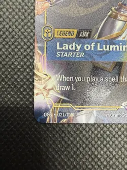 Riftbound METAL Card – Lux Lady Of Luminosity - Prize Wall Exclusive - Image 5