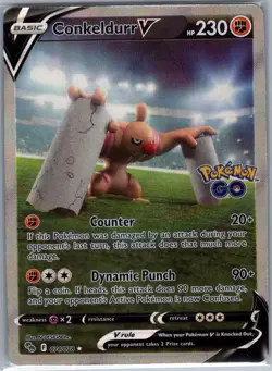 Conkeldurr V (Alternate Full Art) 074/078 Pokemon GO - Pokemon Card - NM - Image 1