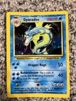 Gyarados 6/102 Holo Rare Base Set Pokemon Card WOTC 1999 Vintage - Image 1