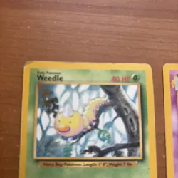 Pokemon TCG Base Set Trading Cards - Weedle 69/102 & Haunter 29/102 HP - Image 3