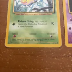 Pokemon TCG Base Set Trading Cards - Weedle 69/102 & Haunter 29/102 HP - Image 4