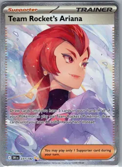 Team Rocket's Ariana 237/182 SIR SV10: Destined Rivals - Pokemon Card - NM - Image 1