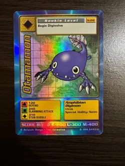 Otamamon Series 1 Starter ST-24S Holo Vintage Digimon CCG Card - Image 1
