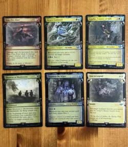 MTG LotR Cards NM Foil Showcase Scrolls Lot, Lord Rings LTR, Arwen, Collector - Image 1
