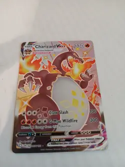 Pokemon TCG Charizard VMAX Holo Ultra Rare Card Shining Fates SV107/SV122 - Image 1