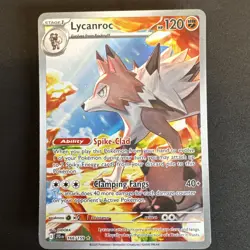 Lycanroc Holo Illustration Rare Card 166/159 Sv09: Journey Together - Image 1
