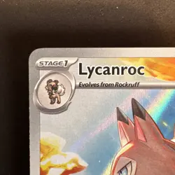 Lycanroc Holo Illustration Rare Card 166/159 Sv09: Journey Together - Image 2