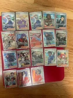 Pokemon Card Lot 18x Cards Holo Trainer Full Art TCG NM - Image 1
