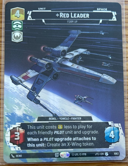 STAR WARS UNLIMITED TCG JUMP TO LIGHTSPEED: PRESTIGE FOIL CARD: RED LEADER - Image 1