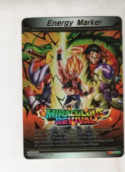 MIRACULOUS REVIVAL ENERGY MARKER M-18 DRAGON BALL FUSION WORLD TCG CARD DBS - Image 1