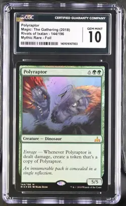 POLYRAPTOR Foil GEM MINT 10 Rivals of Ixalan (the OG) CGC Graded MtG - Image 1