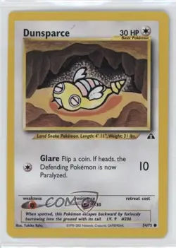 Dunsparce Pokemon Neo Discovery #54 2001 - Image 1