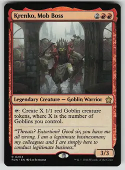 Krenko, Mob Boss Normal R Foundations 204 NM - Image 1