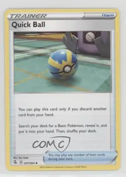 Quick Ball Pokemon Sword & Shield Fusion Strike #237 - Image 1